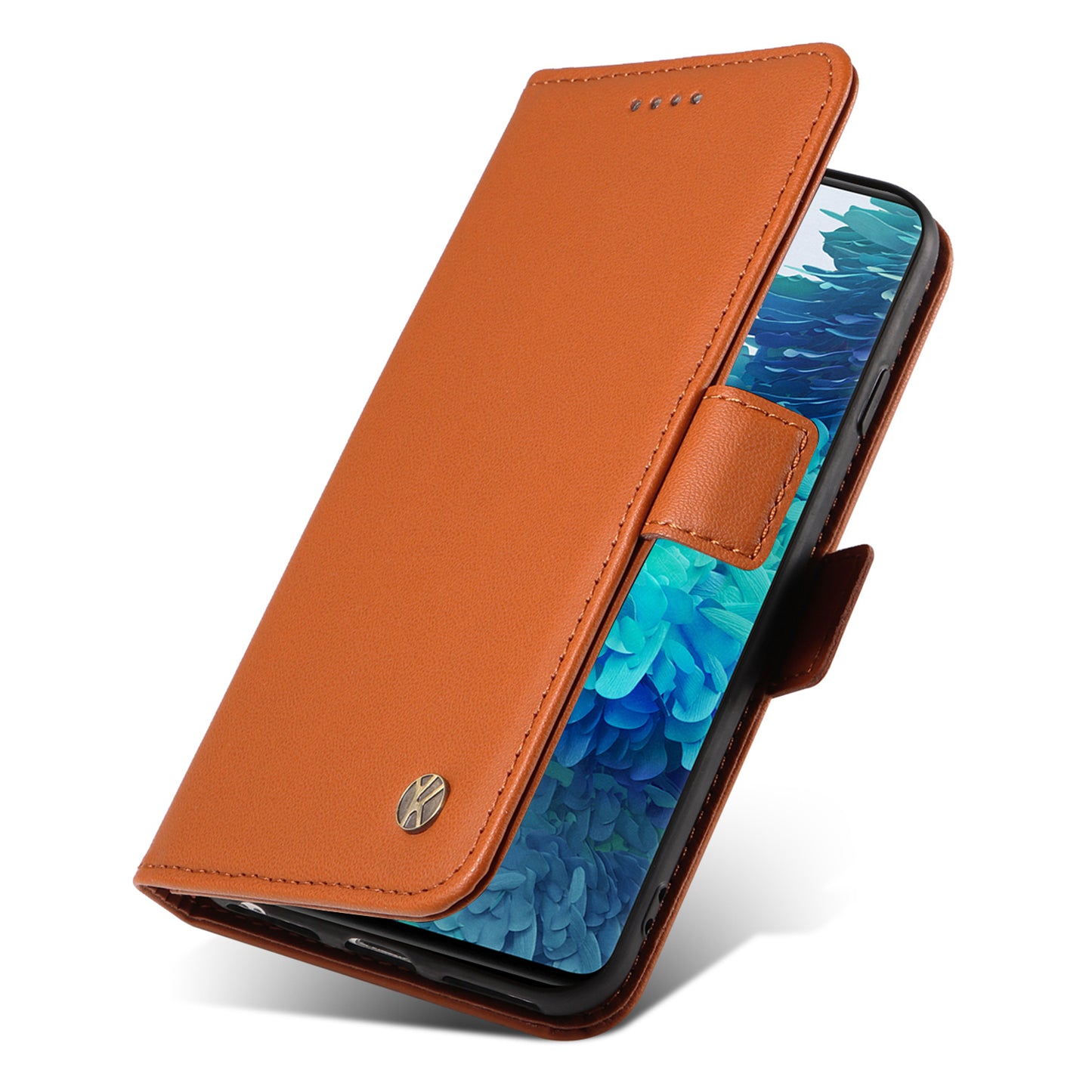 YIKATU YK-003 Wallet Case for Samsung Galaxy S20 FE / S20 FE 5G / S20 FE 2022 / S20 Lite , PU Leather Stand Magnetic Phone Cover - Brown