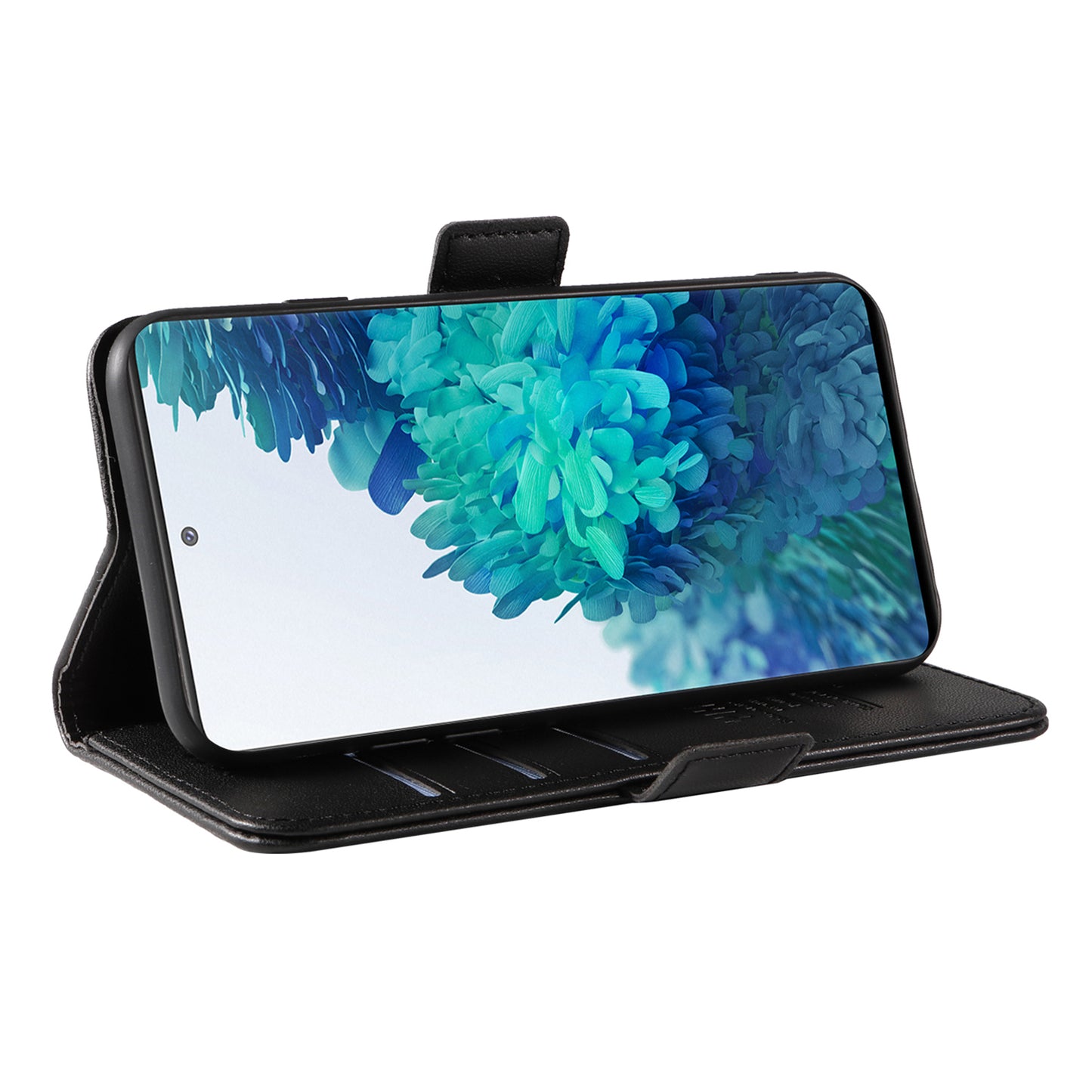 YIKATU YK-003 Wallet Case for Samsung Galaxy S20 FE / S20 FE 5G / S20 FE 2022 / S20 Lite , PU Leather Stand Magnetic Phone Cover - Black
