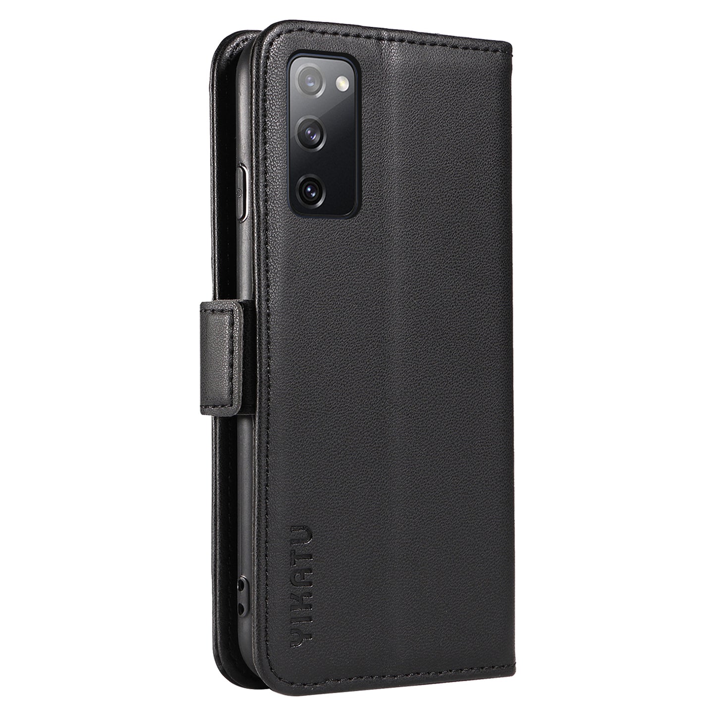 YIKATU YK-003 Wallet Case for Samsung Galaxy S20 FE / S20 FE 5G / S20 FE 2022 / S20 Lite , PU Leather Stand Magnetic Phone Cover - Black
