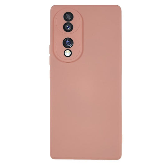 For Honor 70 5G Candy Color Fiber Lining Rubberized TPU Case Anti-drop Phone Cover - Pink