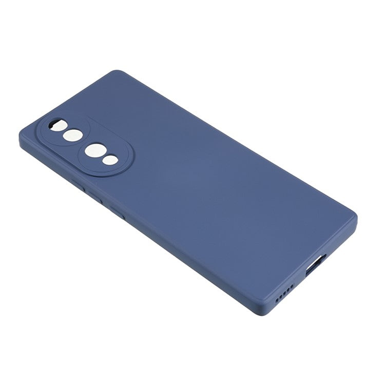 For Honor 70 5G Candy Color Fiber Lining Rubberized TPU Case Anti-drop Phone Cover - Lavender Grey