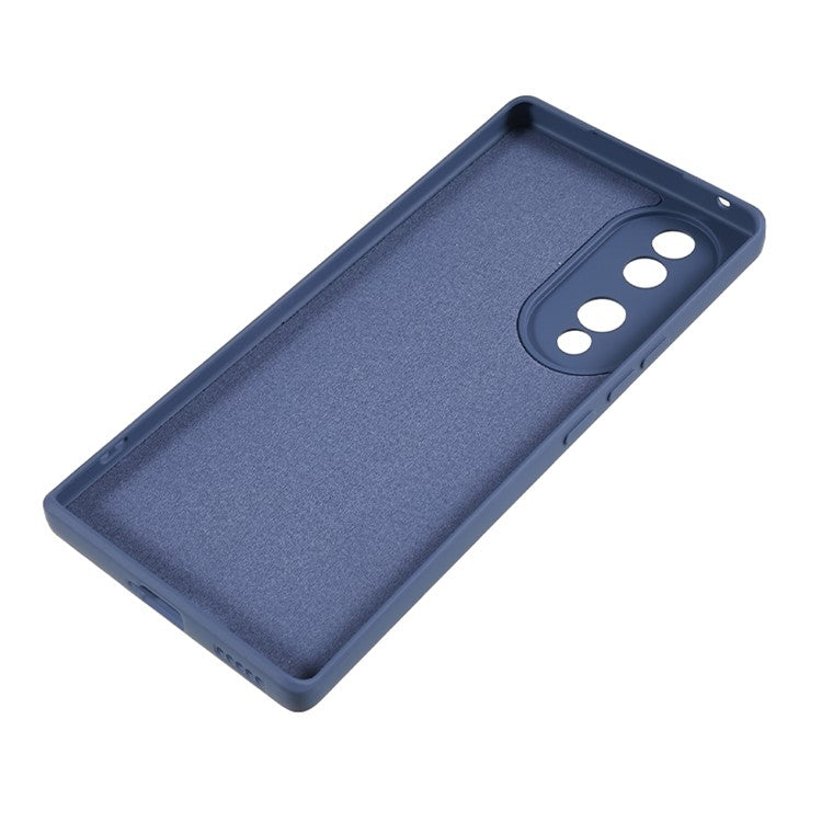 For Honor 70 5G Candy Color Fiber Lining Rubberized TPU Case Anti-drop Phone Cover - Lavender Grey