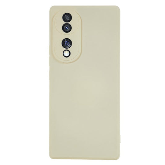 For Honor 70 5G Candy Color Fiber Lining Rubberized TPU Case Anti-drop Phone Cover - White