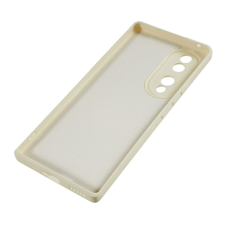 For Honor 70 5G Candy Color Fiber Lining Rubberized TPU Case Anti-drop Phone Cover - White