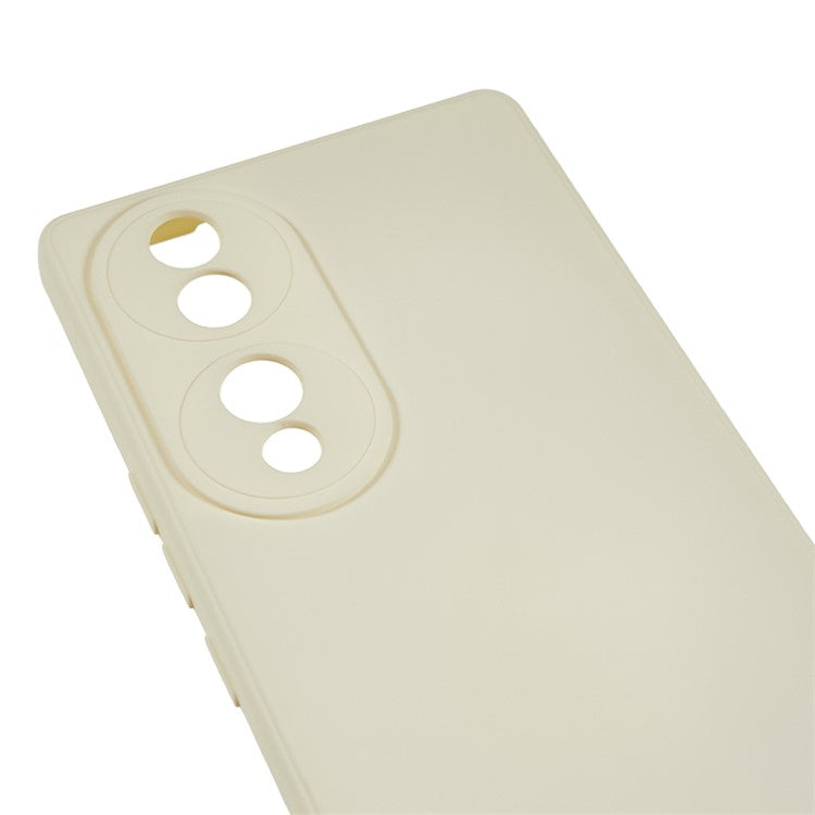 For Honor 70 5G Candy Color Fiber Lining Rubberized TPU Case Anti-drop Phone Cover - White