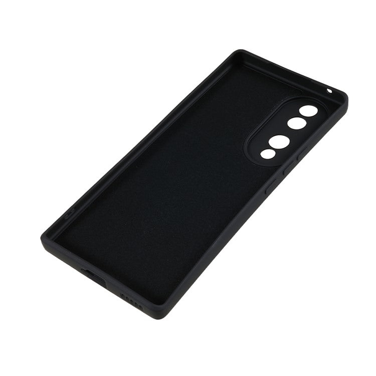 For Honor 70 5G Candy Color Fiber Lining Rubberized TPU Case Anti-drop Phone Cover - Black