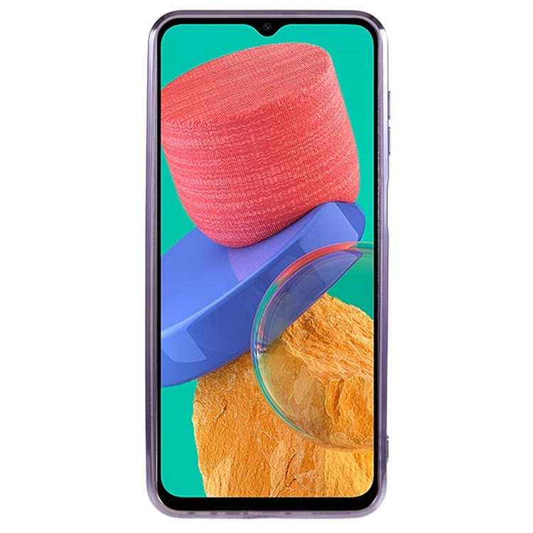 KADEM For Samsung Galaxy M33 5G (Global Version) Kickstand Phone Case Flower Pattern Rhinestone Electroplating Cover - Purple