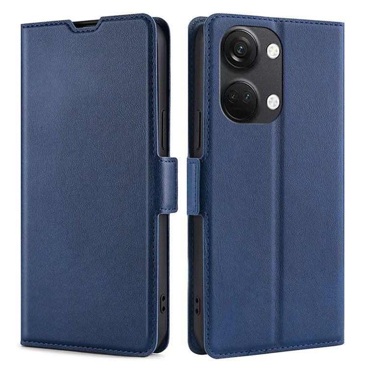 For OnePlus Nord 3 5G / Ace 2V 5G Card Slot Leather Phone Case Foldable Stand Phone Cover - Blue