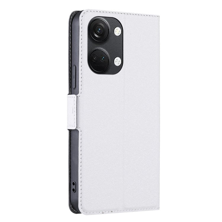 For OnePlus Nord 3 5G / Ace 2V 5G Card Slot Leather Phone Case Foldable Stand Phone Cover - White
