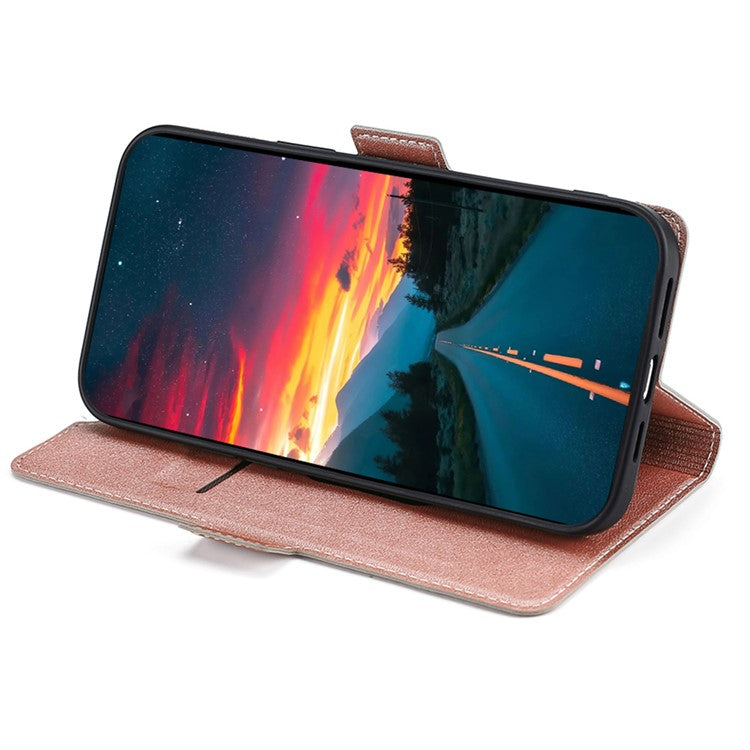 For OnePlus Nord 3 5G / Ace 2V 5G Card Slot Leather Phone Case Foldable Stand Phone Cover - Rose Gold