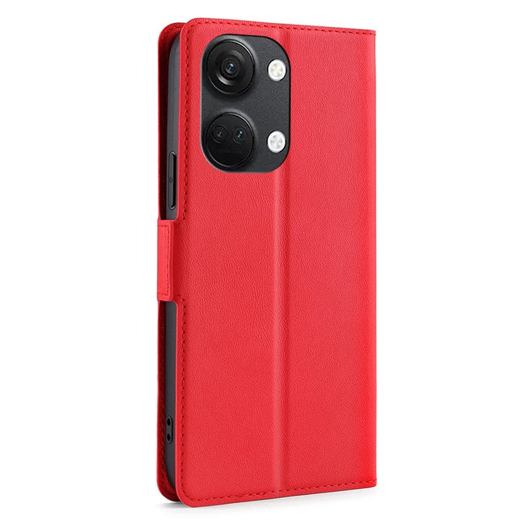 For OnePlus Nord 3 5G / Ace 2V 5G Card Slot Leather Phone Case Foldable Stand Phone Cover - Red