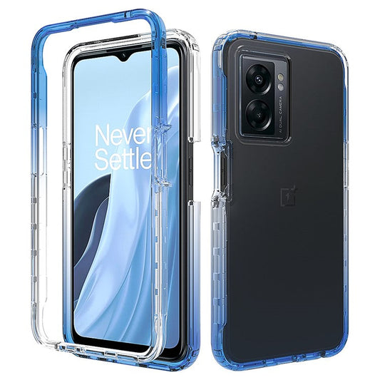 For OnePlus Nord N300 5G / Oppo A57 4G / A57 (2022) 5G / A77 4G / A77 5G Gradient Color Case TPU PC Phone Shell - Gradient Blue