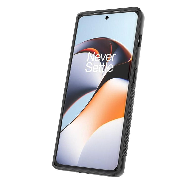 For OnePlus Ace 2 5G Rugged TPU Phone Case Kickstand Cover Anti-Drop Shockproof Phone Shell - Black