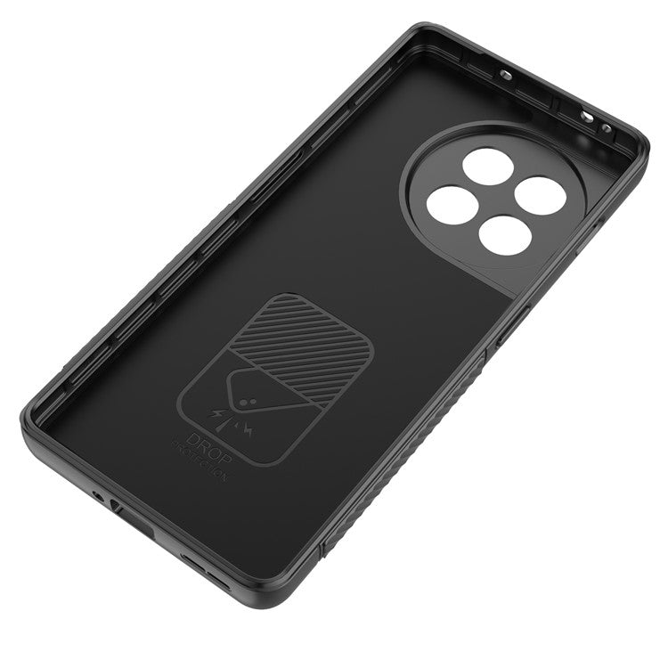 For OnePlus Ace 2 5G Rugged TPU Phone Case Kickstand Cover Anti-Drop Shockproof Phone Shell - Black