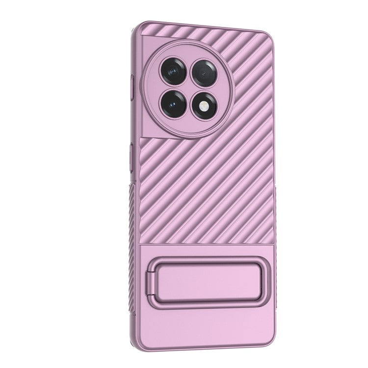 For OnePlus Ace 2 5G Rugged TPU Phone Case Kickstand Cover Anti-Drop Shockproof Phone Shell - Light Purple