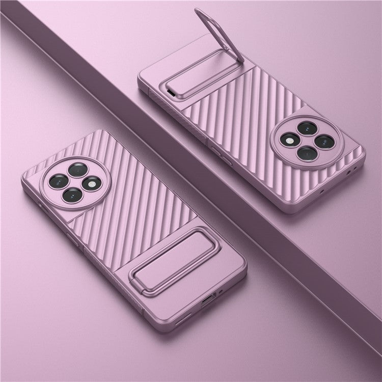 For OnePlus Ace 2 5G Rugged TPU Phone Case Kickstand Cover Anti-Drop Shockproof Phone Shell - Light Purple