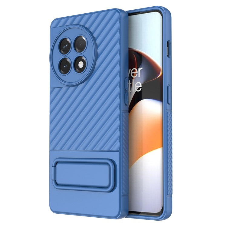 For OnePlus Ace 2 5G Rugged TPU Phone Case Kickstand Cover Anti-Drop Shockproof Phone Shell - Baby Blue