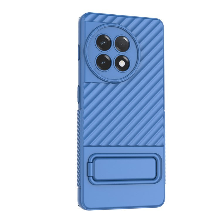 For OnePlus Ace 2 5G Rugged TPU Phone Case Kickstand Cover Anti-Drop Shockproof Phone Shell - Baby Blue