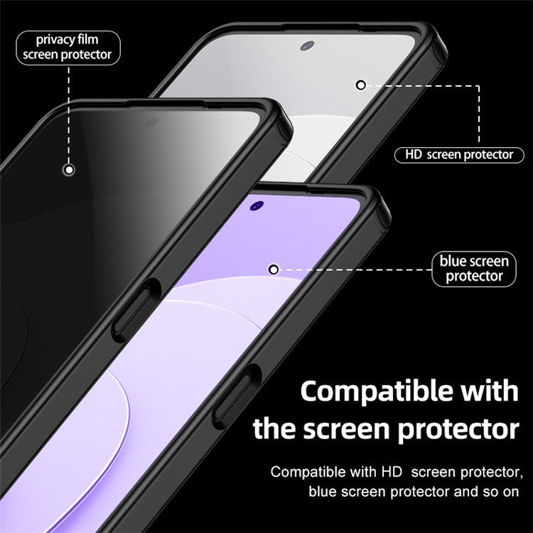 For OnePlus Nord CE 3 Lite 5G / Nord N30 5G PC+TPU Slime Phone Case Airbag Protection Anti-Scratch Cover - Matte Black