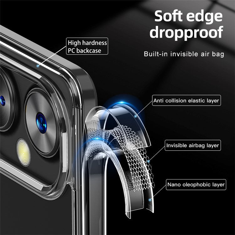 For OnePlus Nord CE 3 Lite 5G / Nord N30 5G PC+TPU Slime Phone Case Airbag Protection Anti-Scratch Cover - Matte Black