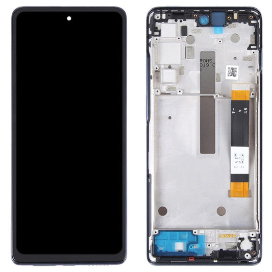 For Motorola Moto G200 5G OEM Grade S LCD Screen and Digitizer Assembly + Frame Replacement Part (without Logo) - Blue
