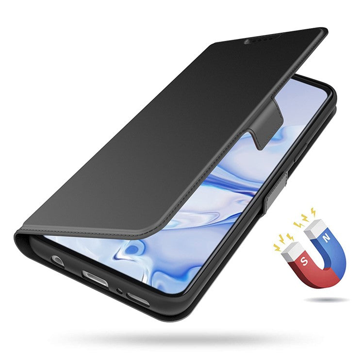 For Asus ROG Phone 7 5G Folio Flip Cover Magnetic PU Leather Folding Stand Flip Card Holder Slot Phone Case - Black