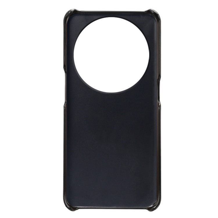 Phone Case for Oppo Find X6 Pro Back Shell, Dual Card Slots PU Leather Coated PC Cover - Black