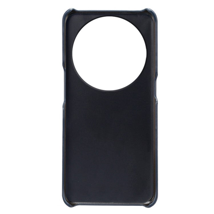 Phone Case for Oppo Find X6 Pro Back Shell, Dual Card Slots PU Leather Coated PC Cover - Blue