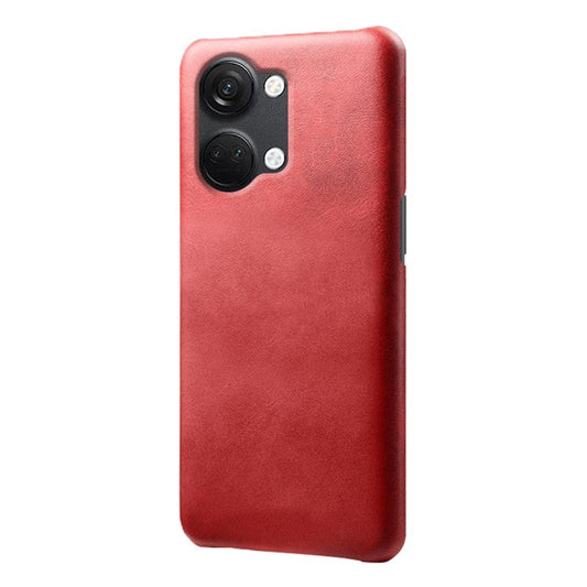 For OnePlus Nord 3 5G / Ace 2V Slim Shockproof Phone Cover PU Leather + PC Calf Texture Phone Case - Red