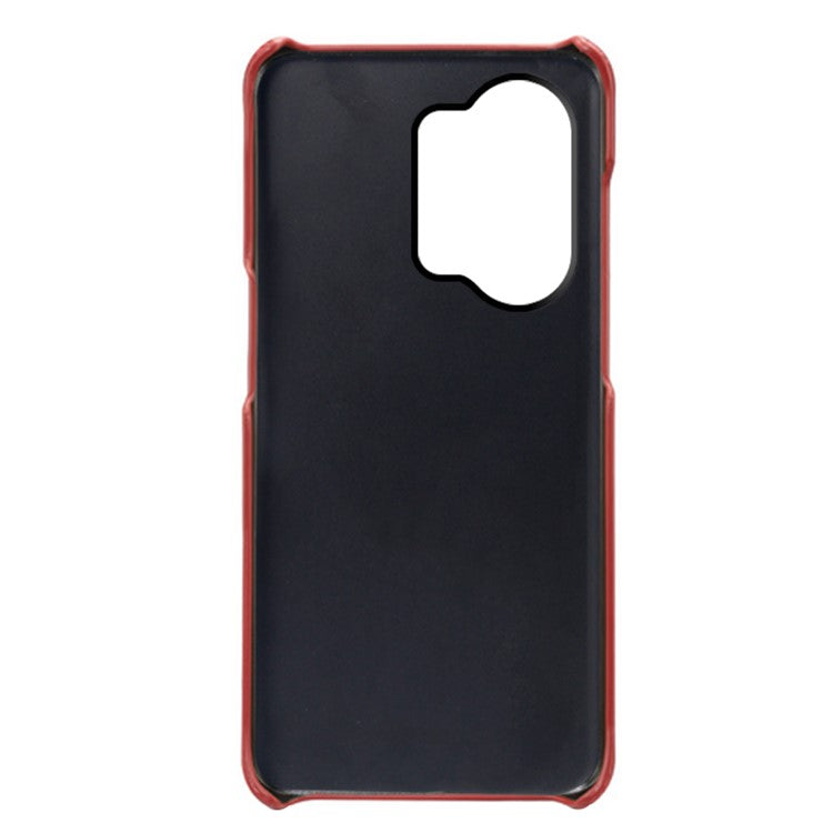 For OnePlus Nord 3 5G / Ace 2V Slim Shockproof Phone Cover PU Leather + PC Calf Texture Phone Case - Red