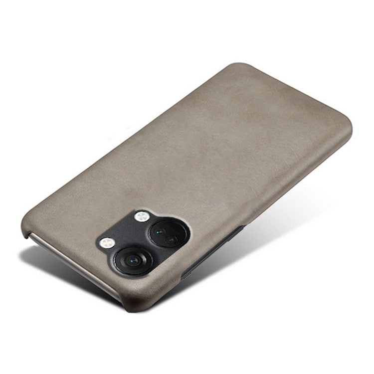 For OnePlus Nord 3 5G / Ace 2V Slim Shockproof Phone Cover PU Leather + PC Calf Texture Phone Case - Grey