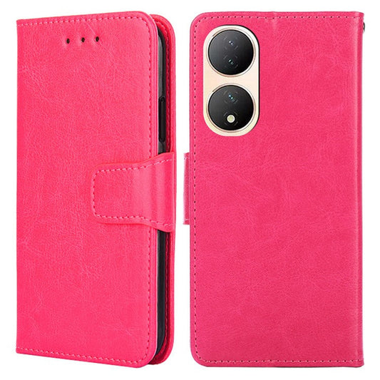 For vivo Y100 5G Shockproof Folding Stand Cover Leather Wallet Phone Case - Rose
