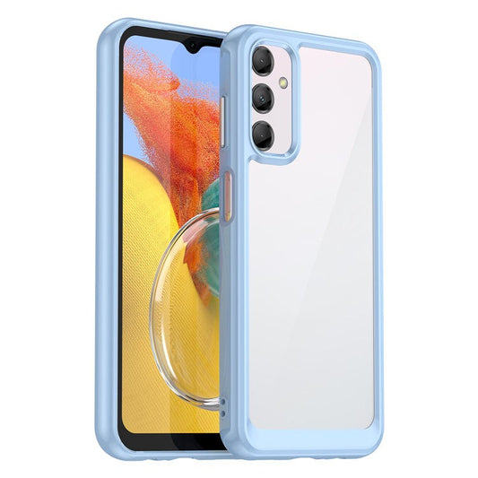 For Samsung Galaxy M14 5G Anti-Drop Phone Cover TPU+Acrylic Dustproof Phone Case Shell  - Blue