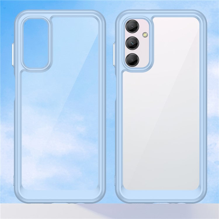 For Samsung Galaxy M14 5G Anti-Drop Phone Cover TPU+Acrylic Dustproof Phone Case Shell  - Blue