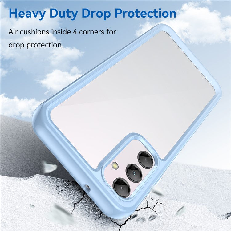 For Samsung Galaxy M14 5G Anti-Drop Phone Cover TPU+Acrylic Dustproof Phone Case Shell  - Blue