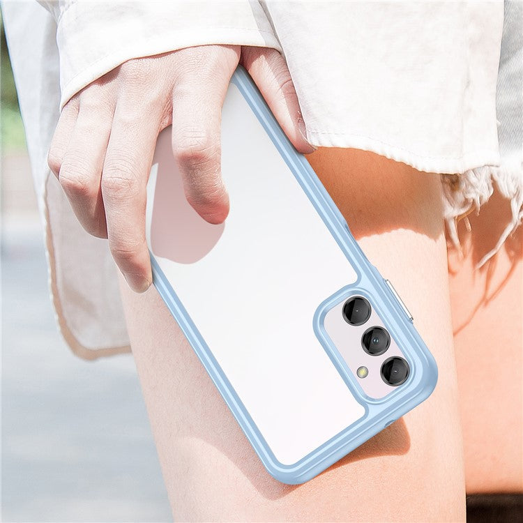 For Samsung Galaxy M14 5G Anti-Drop Phone Cover TPU+Acrylic Dustproof Phone Case Shell  - Blue