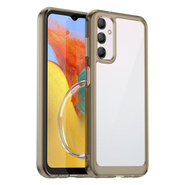 For Samsung Galaxy M14 5G Anti-Drop Phone Cover TPU+Acrylic Dustproof Phone Case Shell  - Transparent Grey