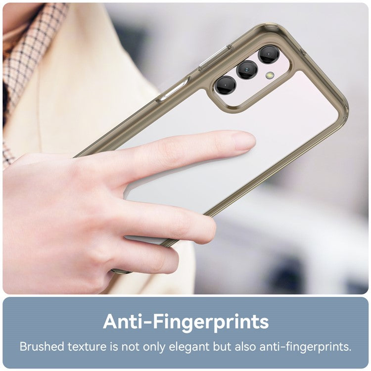 For Samsung Galaxy M14 5G Anti-Drop Phone Cover TPU+Acrylic Dustproof Phone Case Shell  - Transparent Grey
