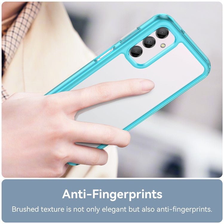 For Samsung Galaxy M14 5G Anti-Drop Phone Cover TPU+Acrylic Dustproof Phone Case Shell  - Transparent Blue