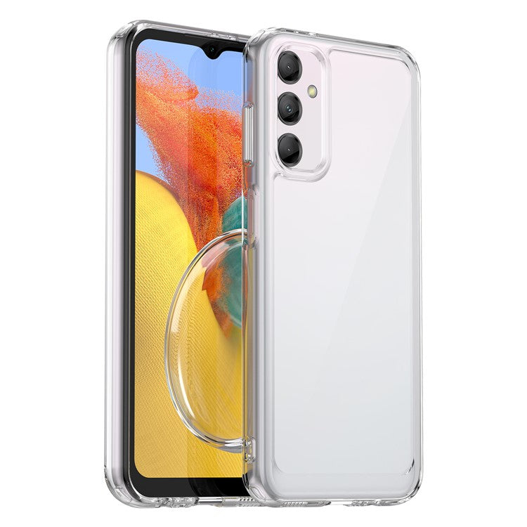 For Samsung Galaxy M14 5G Anti-Drop Phone Cover TPU+Acrylic Dustproof Phone Case Shell  - Transparent
