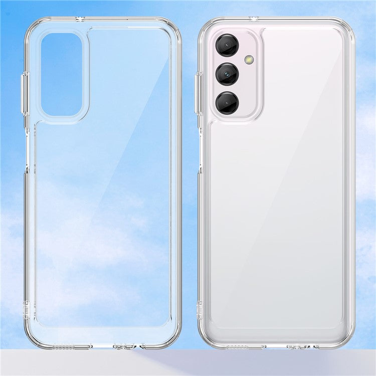 For Samsung Galaxy M14 5G Anti-Drop Phone Cover TPU+Acrylic Dustproof Phone Case Shell  - Transparent