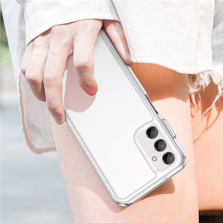 For Samsung Galaxy M14 5G Anti-Drop Phone Cover TPU+Acrylic Dustproof Phone Case Shell  - Transparent