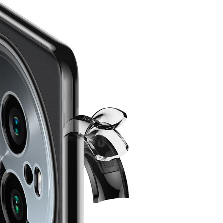 SULADA For Oppo Find X6 Pro Electroplating Straight Edge Back Cover Soft TPU Clear Phone Case - Black