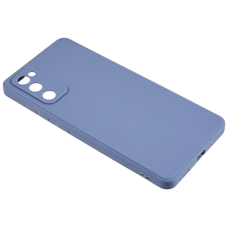 Straight Edge TPU Case for Samsung Galaxy S20 FE 4G / FE 5G / S20 Lite / S20 FE 2022 , Precise Cutout Shockproof Phone Cover - Lavender Grey