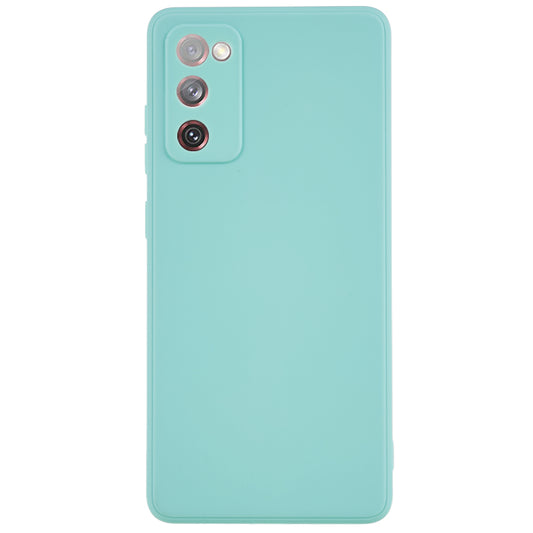 Straight Edge TPU Case for Samsung Galaxy S20 FE 4G / FE 5G / S20 Lite / S20 FE 2022 , Precise Cutout Shockproof Phone Cover - Baby Blue