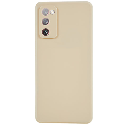 Straight Edge TPU Case for Samsung Galaxy S20 FE 4G / FE 5G / S20 Lite / S20 FE 2022 , Precise Cutout Shockproof Phone Cover - White