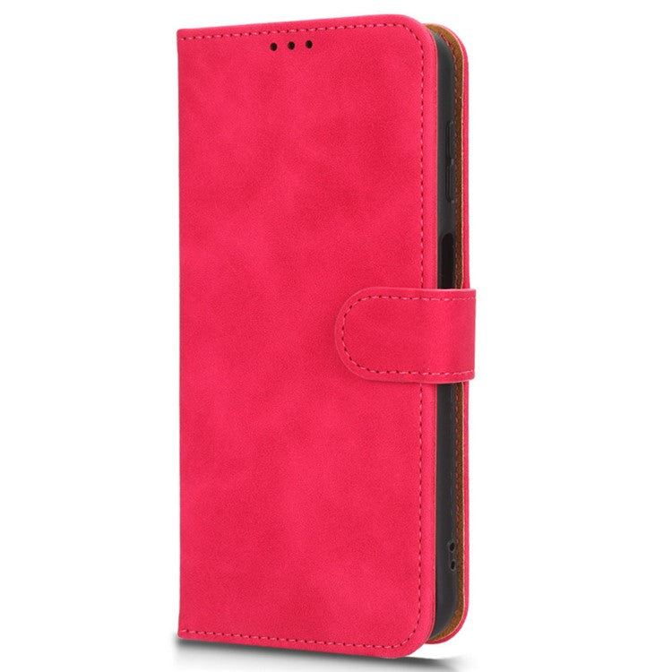 For Samsung Galaxy F14 5G Skin-touch Wallet Phone Case PU Leather Stand Cover - Rose