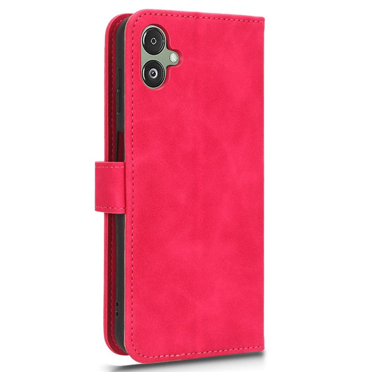 For Samsung Galaxy F14 5G Skin-touch Wallet Phone Case PU Leather Stand Cover - Rose
