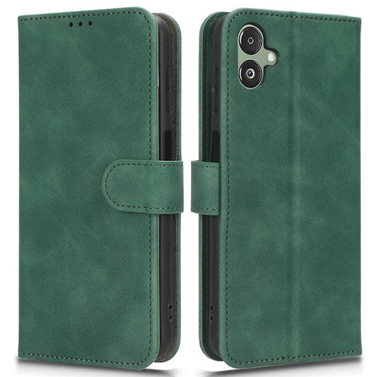 For Samsung Galaxy F14 5G Skin-touch Wallet Phone Case PU Leather Stand Cover - Green