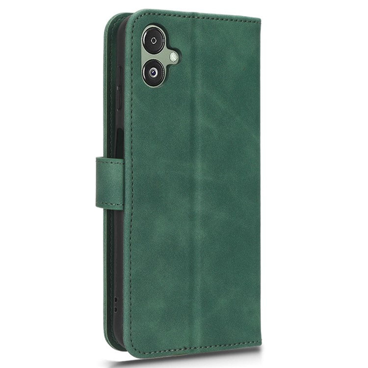For Samsung Galaxy F14 5G Skin-touch Wallet Phone Case PU Leather Stand Cover - Green